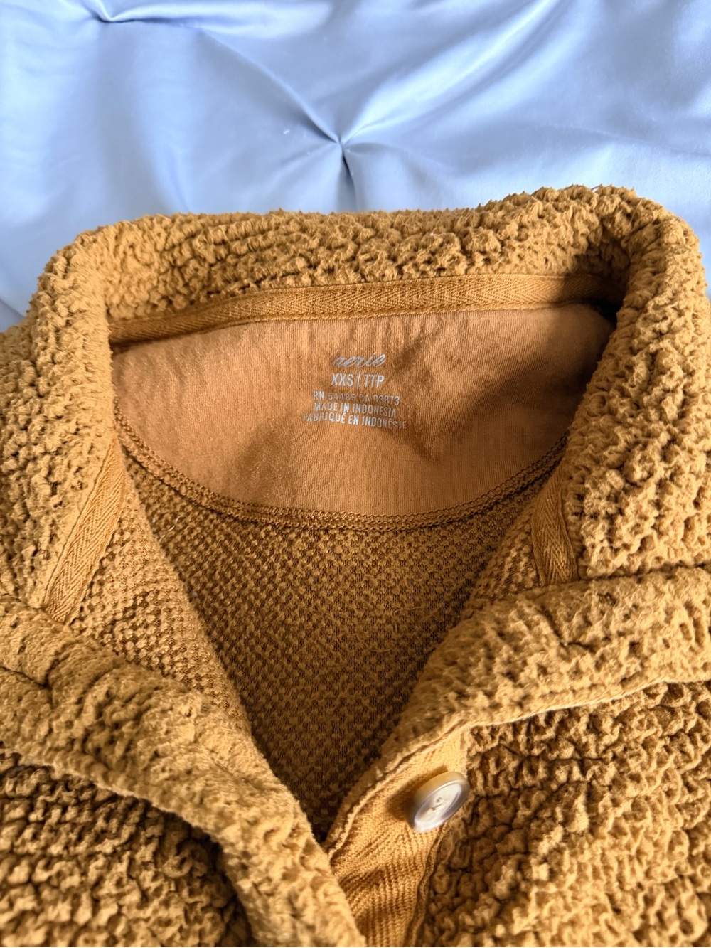 aerie Teddy Jacket in Golden Mustard